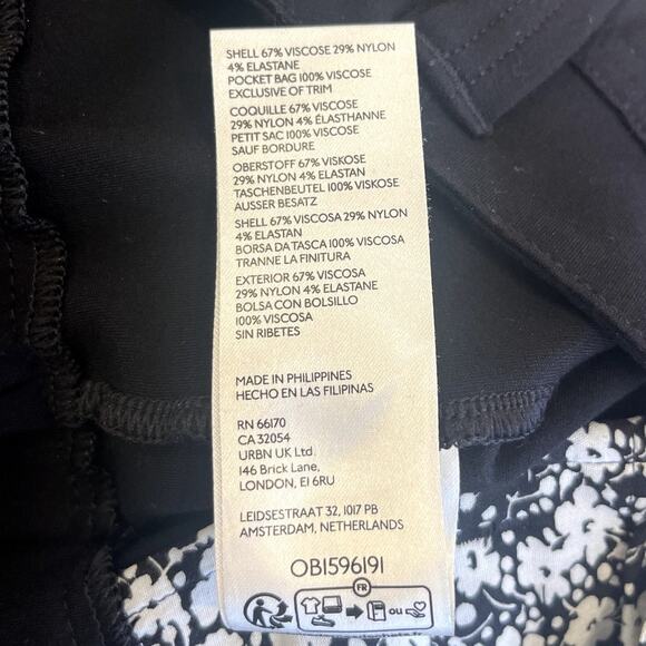 Anthropologie Maeve Naomi Ponte Wide-Leg Flare Pants Black Size 10 - Picture 5 of 5